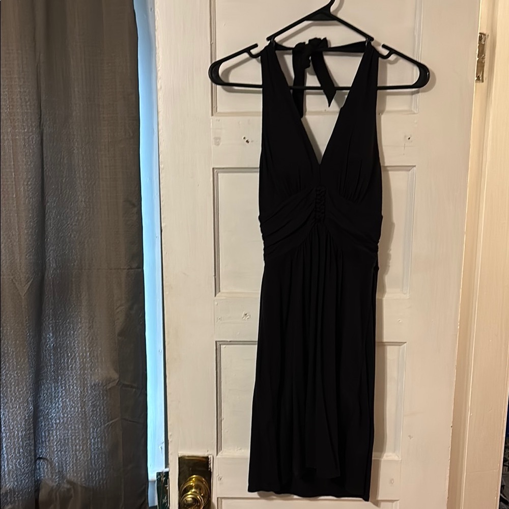 Elegant Black Halter Dress